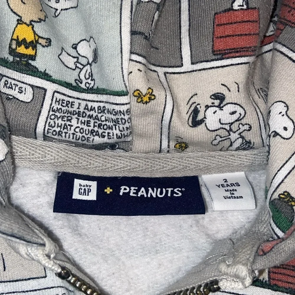 Baby Gap+Peanuts Hoodie Sweatshirt Sz 2T - Picture 4 of 8